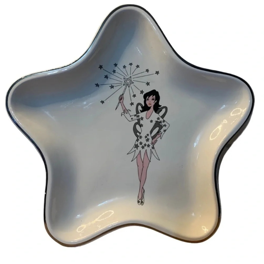 CERAMIC Star serving platter, vintage